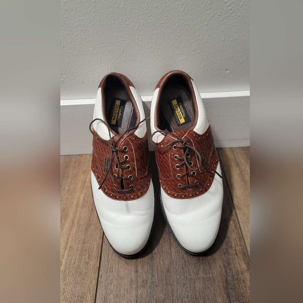 FootJoy Brown and White Men's Golf Oxfords